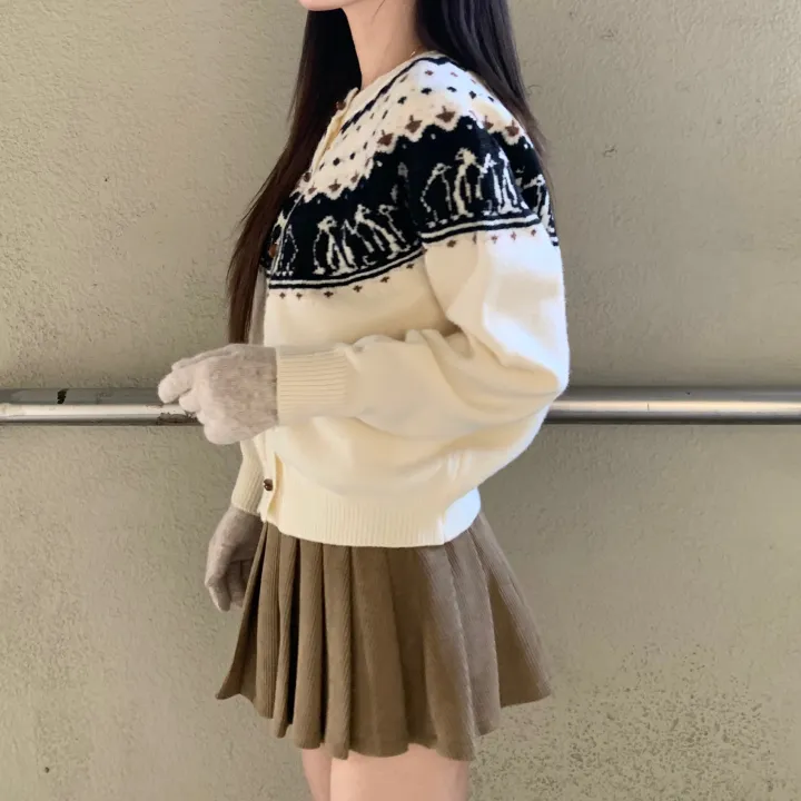 🚀당일출고🚀[⛄️떡볶이단추/왕따뜻🔥/도톰/노르딕]노르딕가디건 겨울니트 떡볶이가디건 노르딕니트 도톰가디건 겨울니트 겨울가디건 크리스마스니트 상세 이미지 22