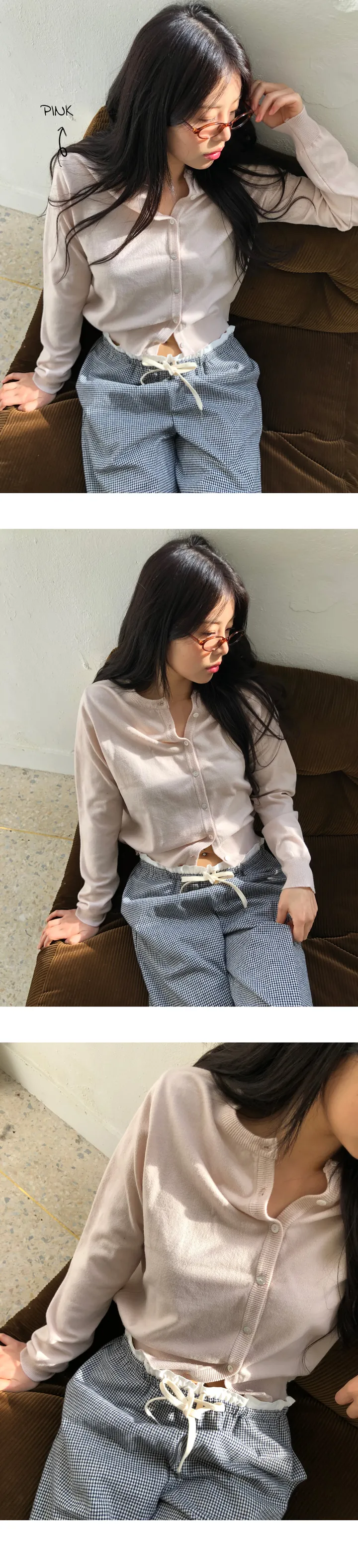더블단 라운드 가디건(6cols) 상세 이미지 15
