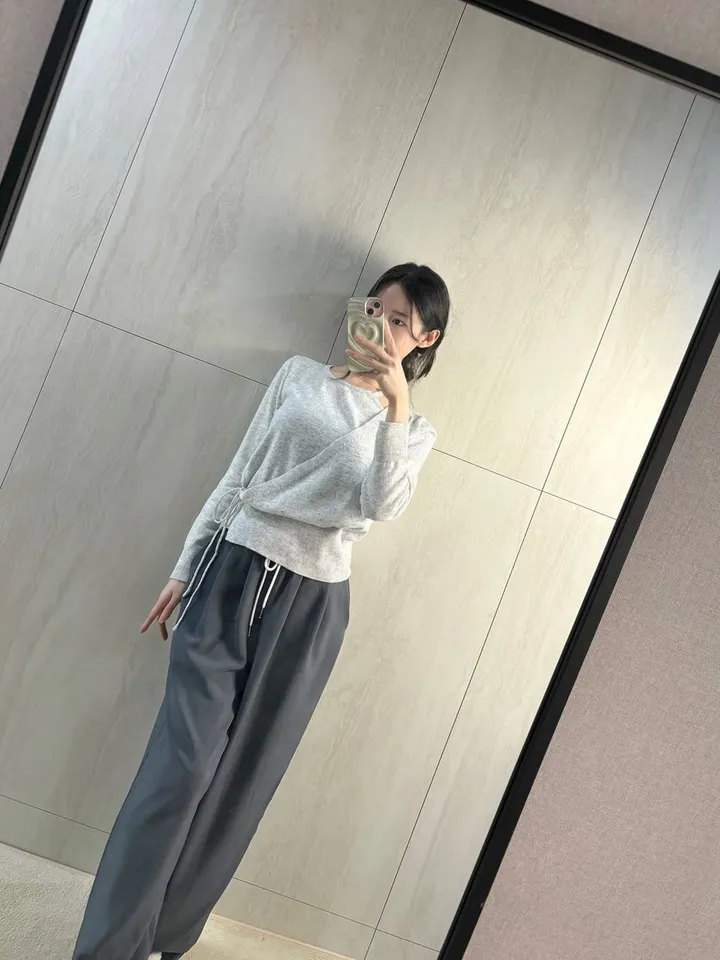 이브 여리 언발 끈 랩 가디건 *랩가디건, 끈가디건 상세 이미지 9