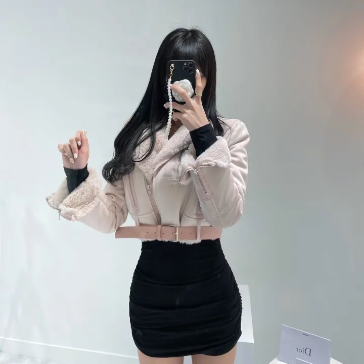 [주문폭주💝자체제작/후기보세요💝] 컬러추가 ! (벨트SET)(원조고퀄)(슬림핏)(모델소장)매력 쁠리 여신 크롭 무스탕 상세 이미지 15