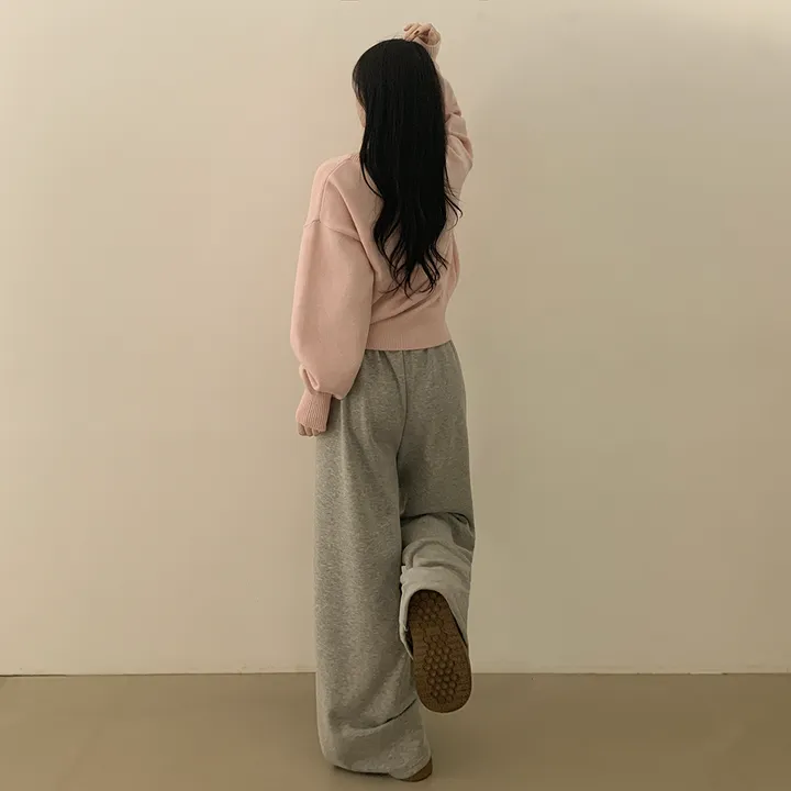 [파스텔색감💭/도톰폭닥~] 와펜포인트 아방핏 브이넥 루즈핏 허리잘록 긴팔니트 상세 이미지 24