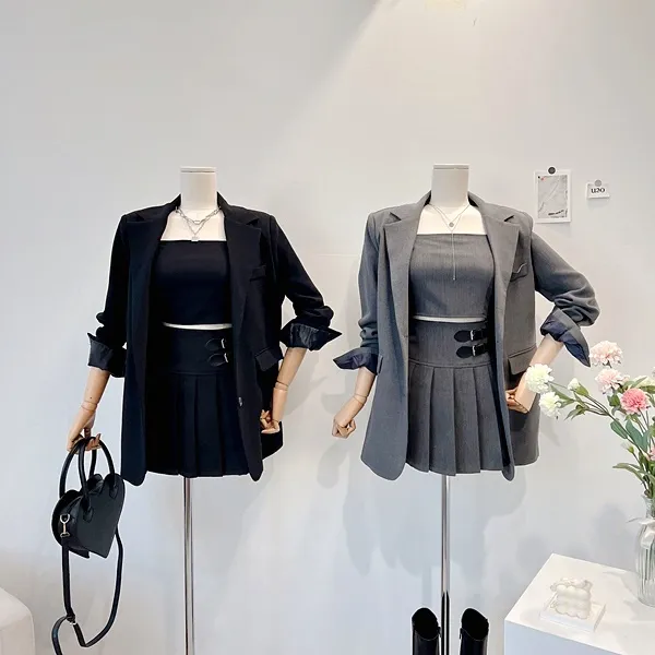 💙당일발송💙*자체제작* 뒷태여신 테일러드카라 대디자켓 버튼자켓 단추자켓 백트임 백버튼 뒷트임 오버핏자켓 슬림자켓 무지자켓 긴팔자켓 하프자켓 숏자켓 롱자켓 봄자켓 봄아우터 하객룩 상세 이미지 3