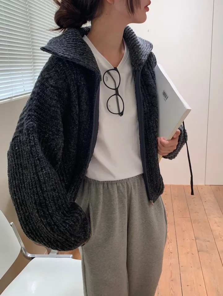 hachi twist 2way zip up (3color) 상세 이미지 3