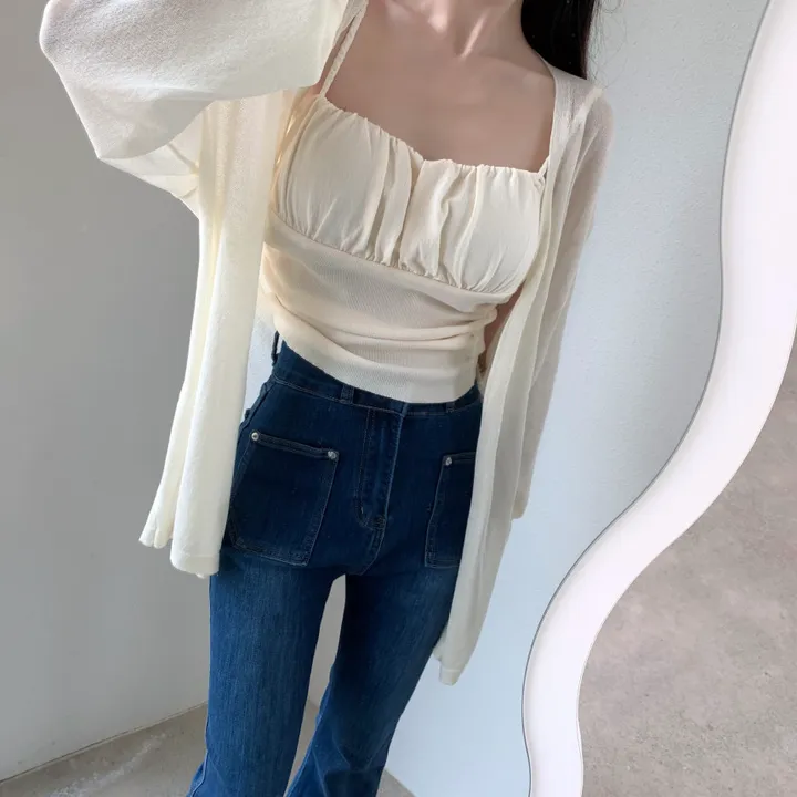 로코 셔링탑set 루즈핏 가디건 상세 이미지 24
