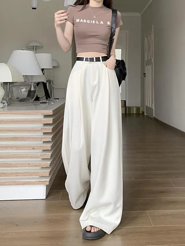 [S~4XL] 짐빔 와이드팬츠 여리여리핏 투핀턱 슬랙스 뒷밴딩 맥시 와이드 핀턱 봄 여름 슬랙스 밴딩팬츠 빅사이즈 정장바지 루즈핏 하이웨스트 상세 이미지 29