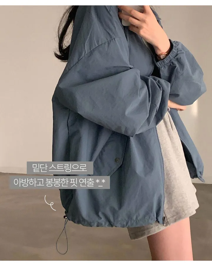 [기획/주문대란🎉] 썸머 블루종 윈드 바람막이 점퍼 자켓 - jk / 기획 49800 -> 29800원 상세 이미지 9