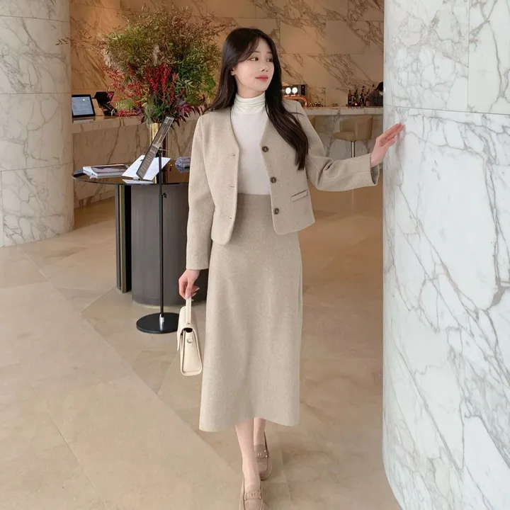 [겨울신상✨] 슈슈 노카라자켓 / 겨울자켓 가을자켓 기모자켓 울자켓 모직자켓 울코트 모직코트 숏코트 숏자켓 트위드자켓 하객룩 겨울코트 핸드메이드 코트 떡볶이코트 후드코트 레이어드 자켓 기모 코듀로이 스웨이드 무스탕 퍼자켓 하프코트 케이프코트 망토 겨울옷 상세 이미지 20