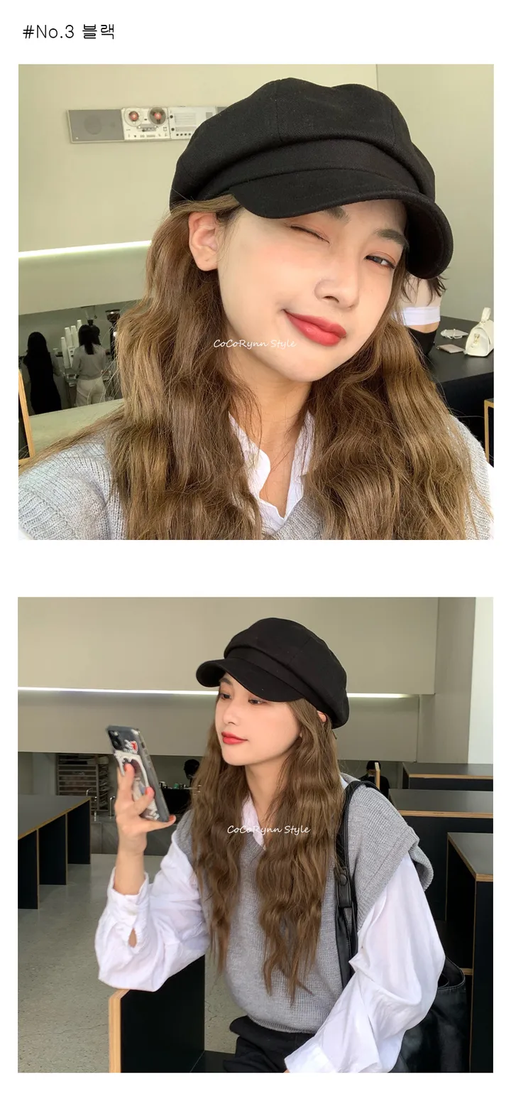 [당일출고] 여성 남성 남녀공용 모직 울 팔각모 빵모자 (4컬러) 상세 이미지 8