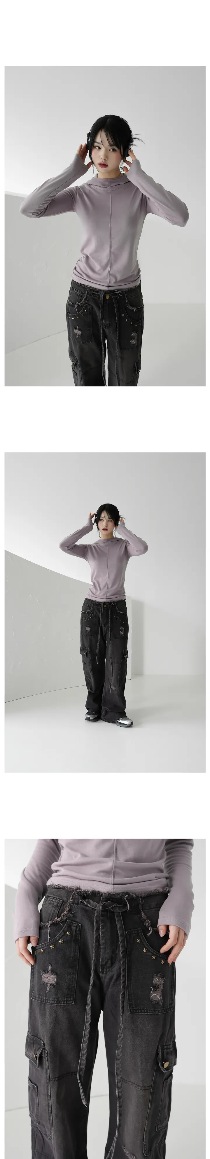 그런지 스타 데님팬츠 상세 이미지 5