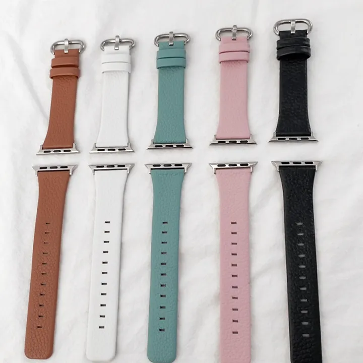 [당일출고] 애플워치10 9 8 7 SE SE2 38 41 42mm 울트라 가죽 래더 유광 무광 투톤 밴드 줄질 스트랩 상세 이미지 39