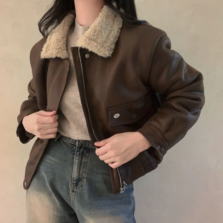 [양털안감🖤/겨울무스탕]고급빈티지무드, 소프트 스웨이드 양털 무스탕 점퍼 자켓 상세 이미지 44