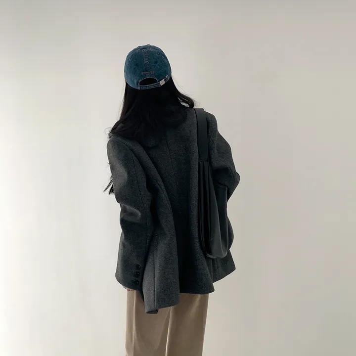 [wool100%/브랜드공정]  윈터 싱글 투버튼 카라 리얼 울 자켓 블레이저 - jk 상세 이미지 46