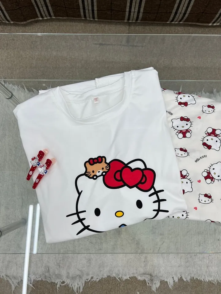 [💗당일발송] 키티 파자마세트 냥이 잠옷세트 홈웨어세트 파자마 상세 이미지 8