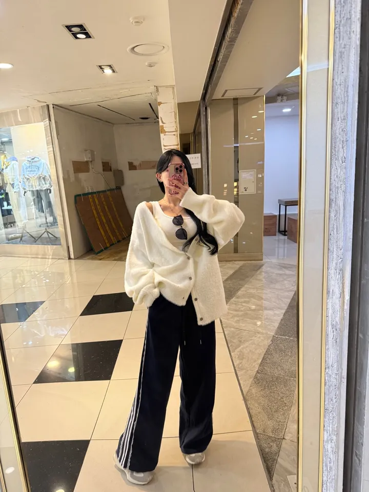 봄 레이스트랙 스트링팬츠 (소라/그레이/핑크/네이비/블랙) 레이스바지 와이드팬츠 트레이닝팬츠 트랙팬츠 상세 이미지 27