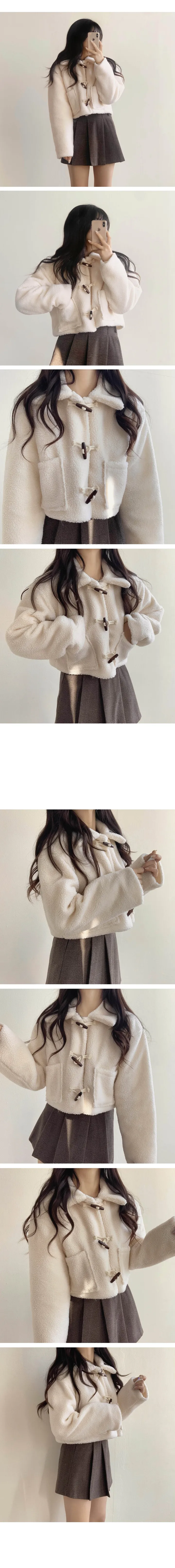 [국내제작/누빔안감] 뽀글이 떡볶이 숏코트(4 colors) 상세 이미지 12