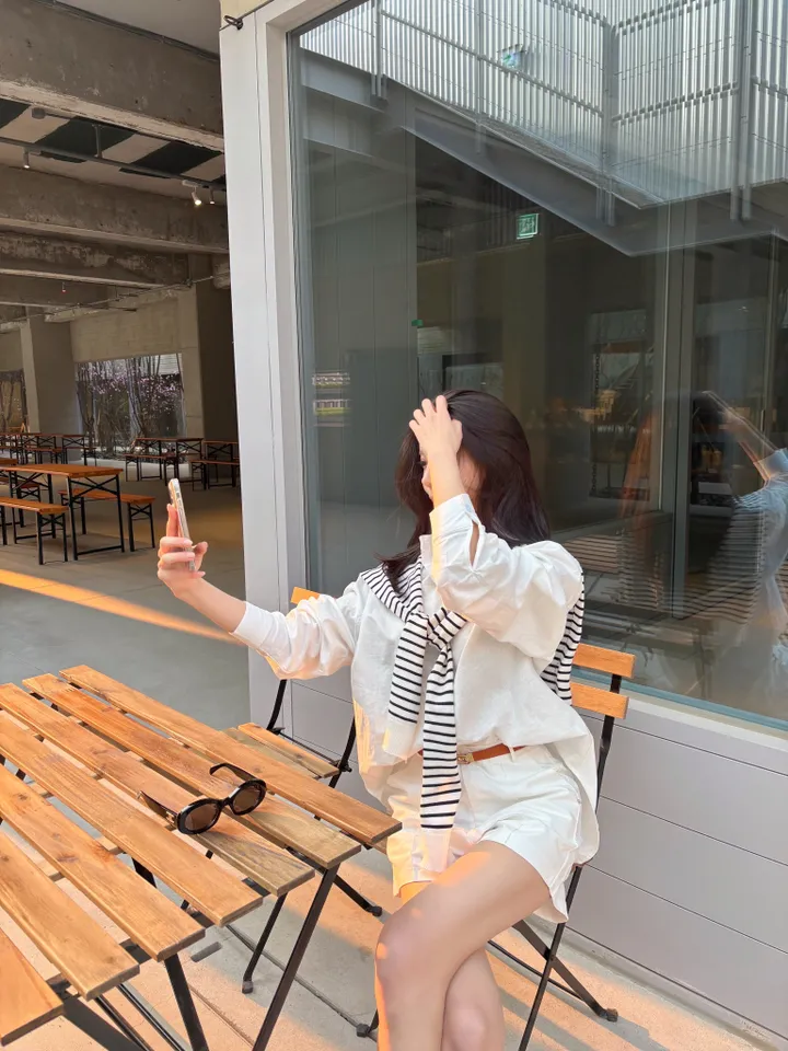 초이 린넨 루즈핏 셔츠 숄 가디건 팬츠 set (수입)-셔츠,숄,팬츠,벨트포함세트 상세 이미지 9