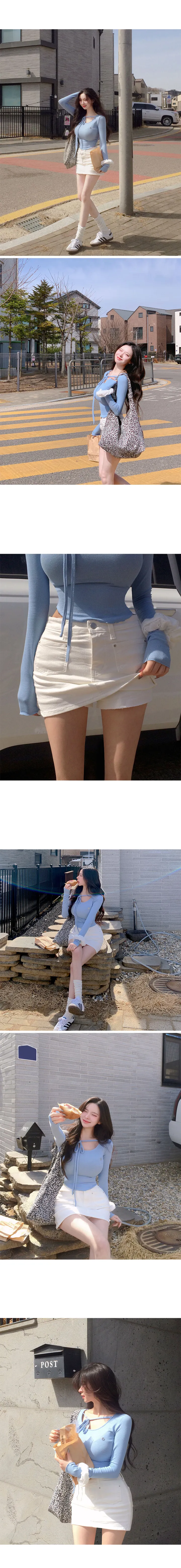 (2size)[데이트룩🌸/몸매보장] made 잔느 스트랩 굴림 긴팔티 봄신상 상세 이미지 20