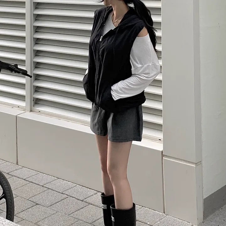 레코드 후드 나일론 조끼 : record hoodie Anorak vest - 4 color 상세 이미지 66