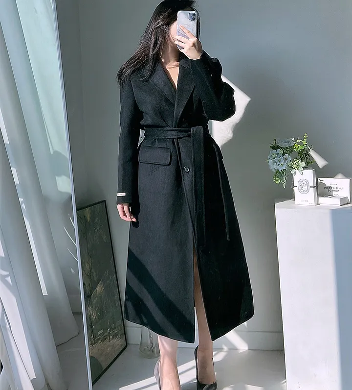 [최저가 진행! 패딩조끼 SET] 브리앙 울 90% 핸드메이드 누빔 벨트 패딩 안감 탈부착 고급 롱 코트 상세 이미지 43