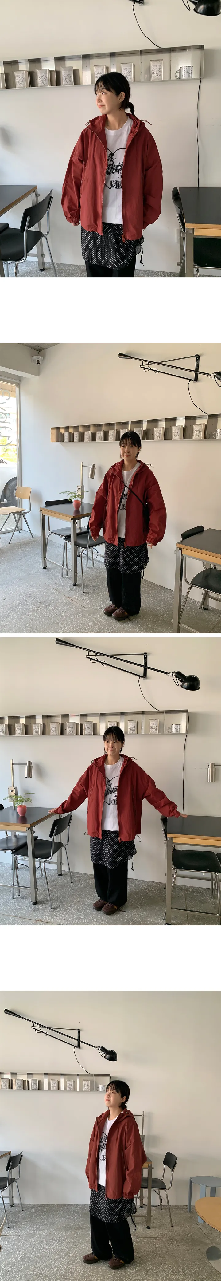 [unisex] 토타 투웨이 스트링 후드 윈드 자켓 (5color) 상세 이미지 12