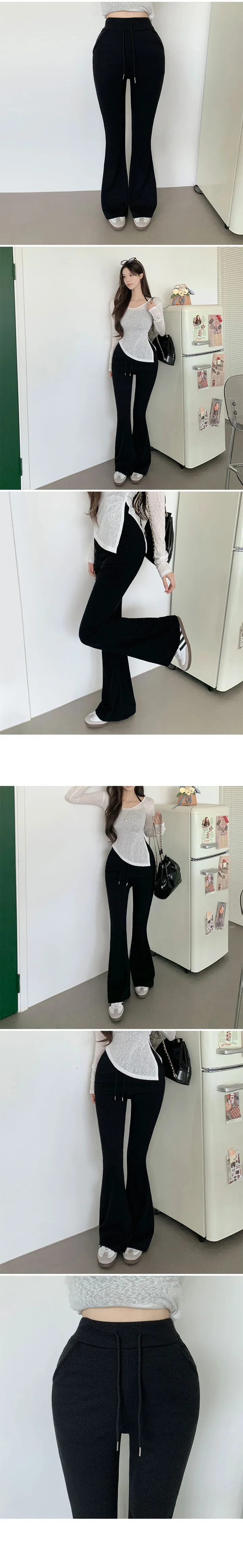 [몸매완성핏/부각제로] 라인 골지 부츠컷 롱팬츠 트레이닝 부츠컷트레이닝 부츠컷레깅스 골지팬츠 상세 이미지 11