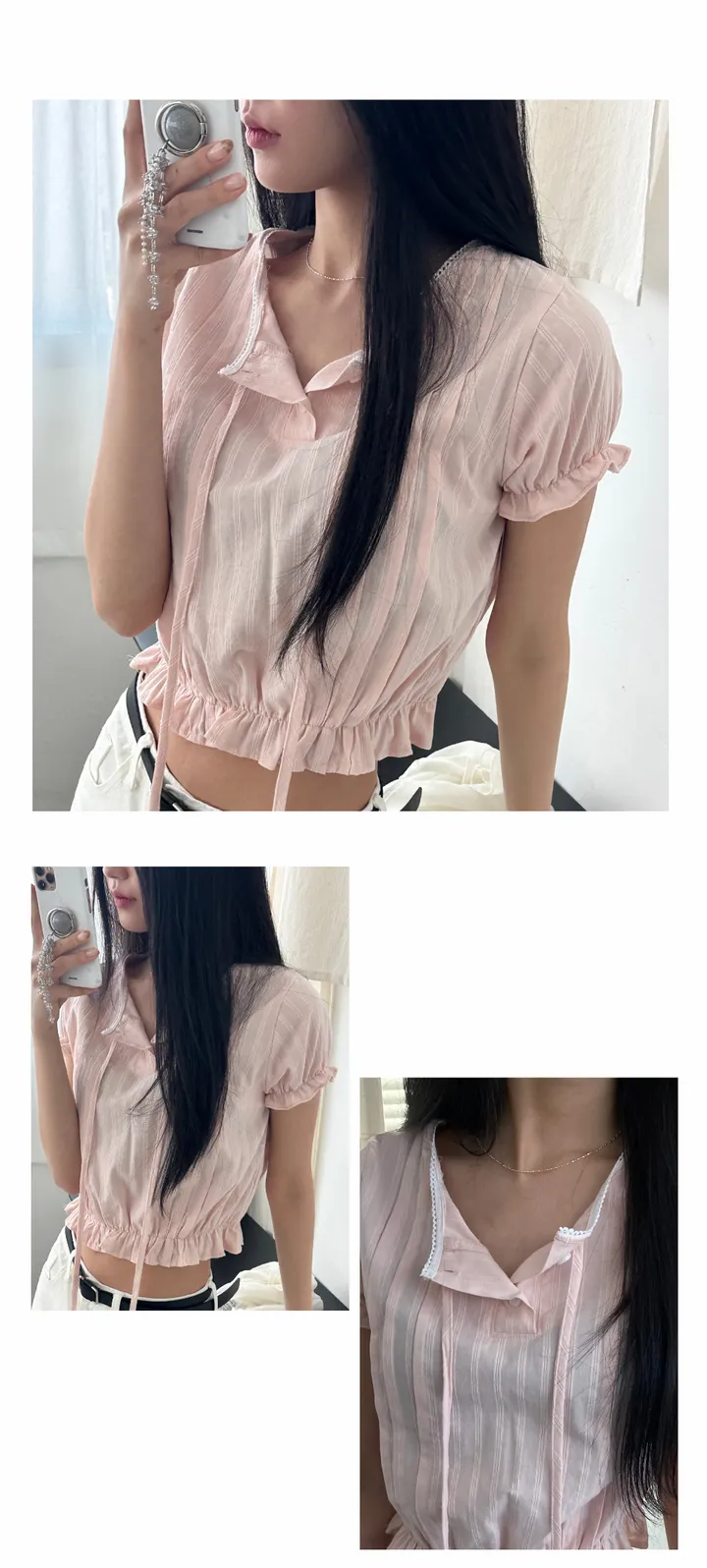 반팔 티셔츠 모델 착용 이미지-S1L36