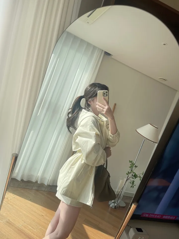 [신상💛핏보장]몽 스트링 후드 숏 루즈핏 야상 집업 자켓 상세 이미지 15