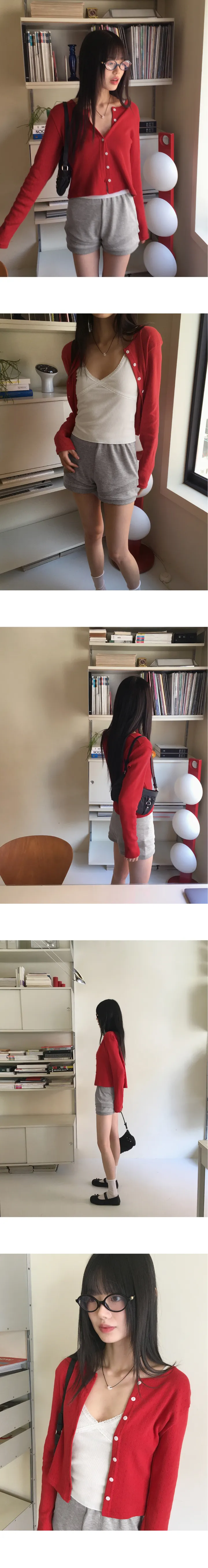 올딘 가을 간절기 펀칭 긴팔 가디건 상세 이미지 8