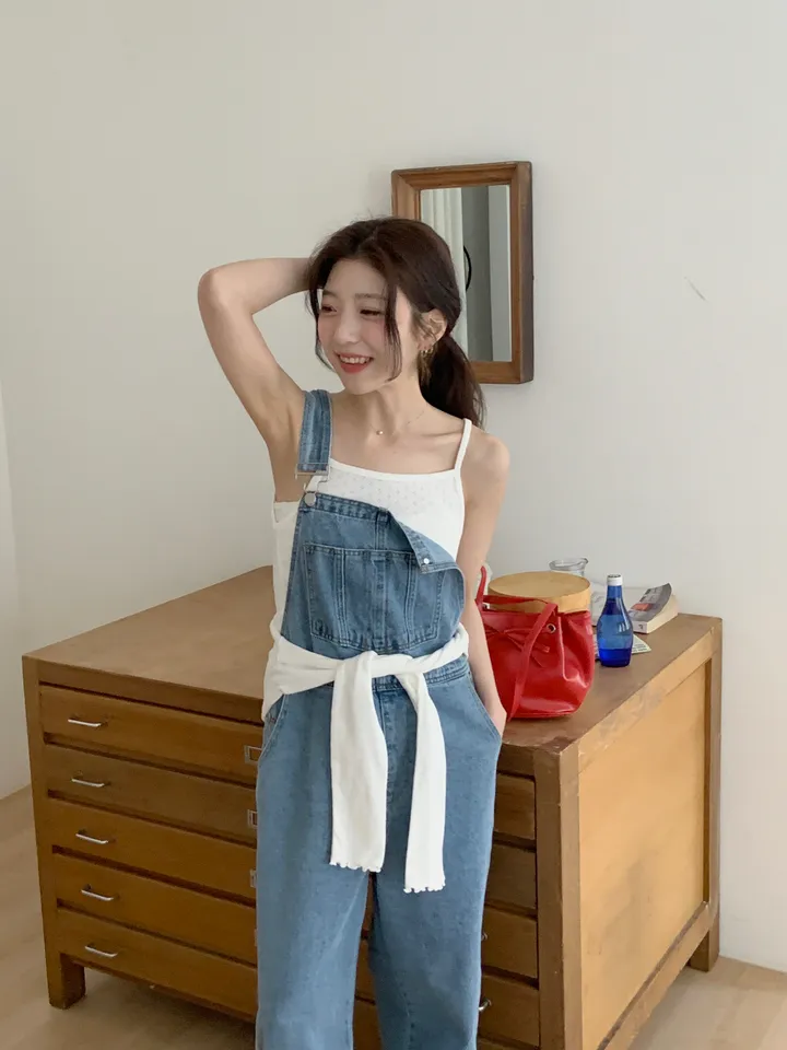 [레이어드/set] 엘린 펀칭 니트 나시 가디건 세트 / 봄 여름 레이어드 프릴 크롭 상세 이미지 37