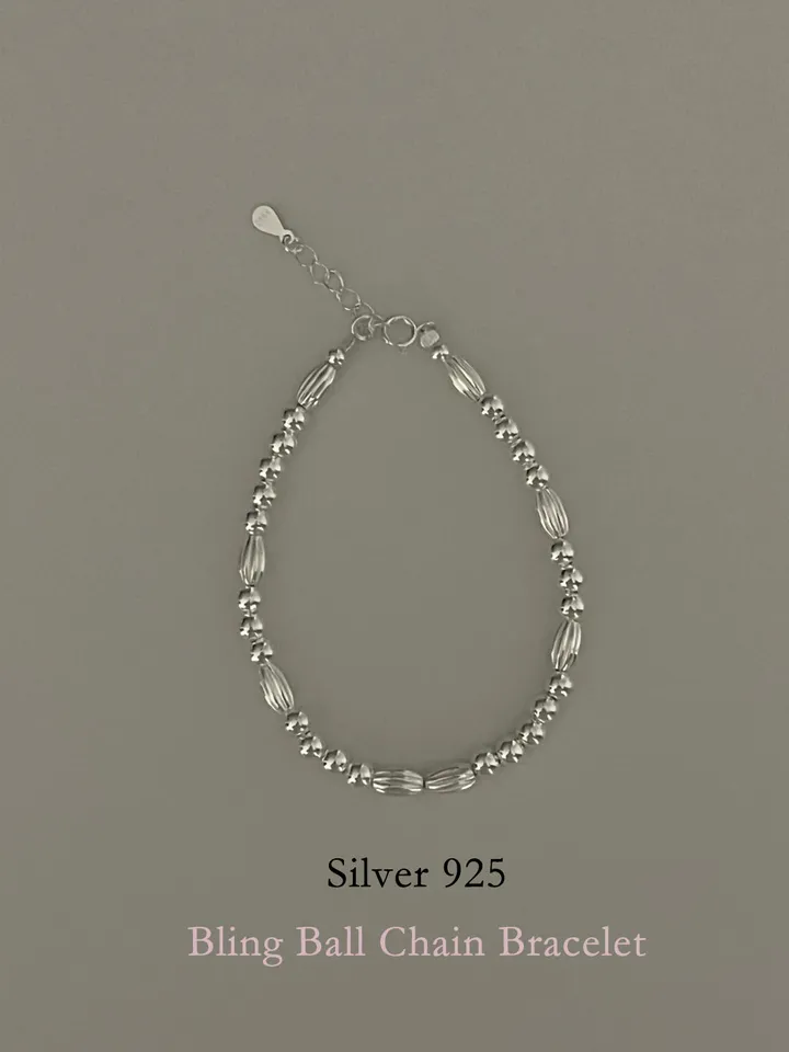 [silver 925] Bling ball chain bracelet 블링 볼 체인 팔찌 상세 이미지 3