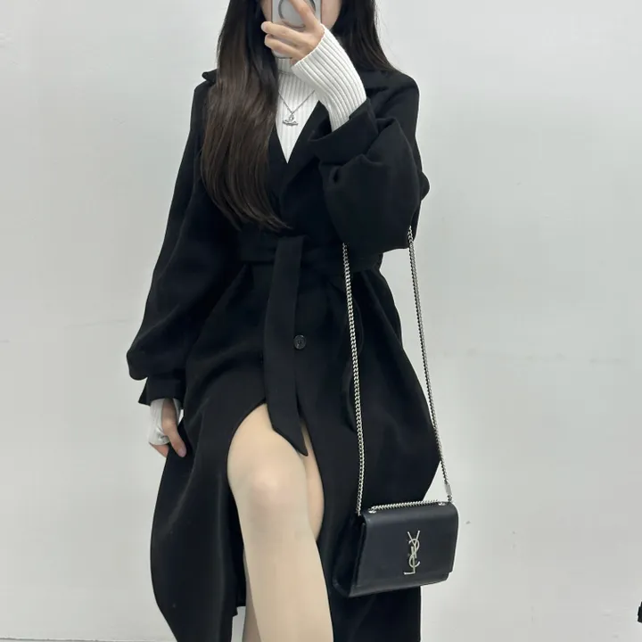 [개강룩/핏보장] 러블리 퍼프 몽글 롱 코트 울코트 (4color) 상세 이미지 36