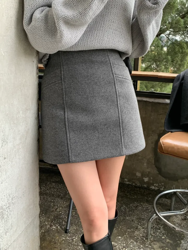 [Hand Made/울 100%] 드엘 하이넥 핸드메이드 벨트 하프 코트 하객룩 (4 color) 상세 이미지 27