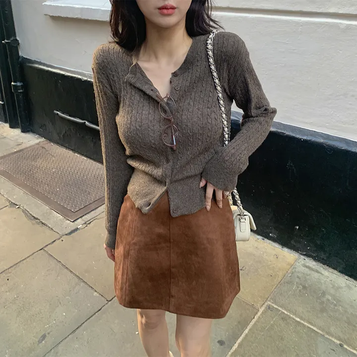 [wool70%🤎클래식무드] 모직 헤링본 핸드메이드 하프코트 자켓 반코트 아우터 절개 트임 코트 고퀄리티 루즈핏 봄 간절기 데이트룩 개강룩 4COL 상세 이미지 36