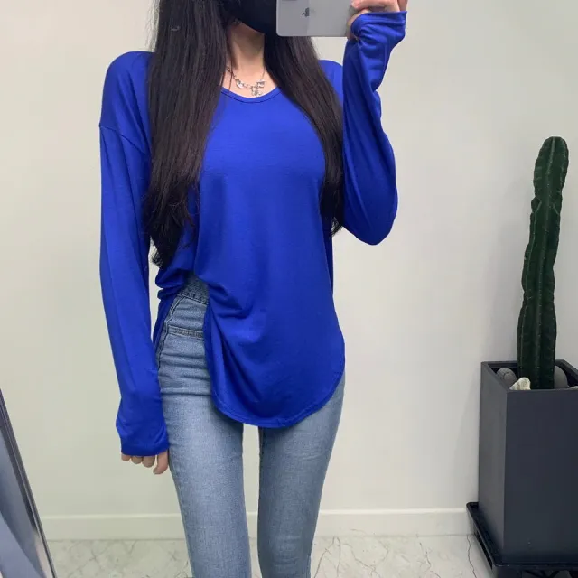 [오늘출발 당일배송] 살랑살랑 브이넥 루즈핏 긴팔티셔츠 상세 이미지 8