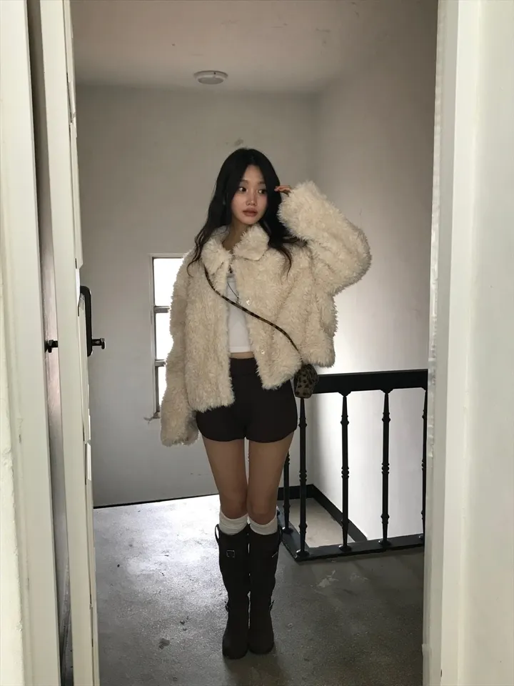 [leopard🖤/데일리 필수템!]루루 레오파드 피치 기모 호피 퍼 겨울 미니백 상세 이미지 14