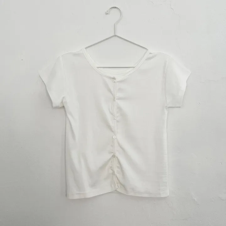 반팔 티셔츠 화이트 색상 이미지-S1L28