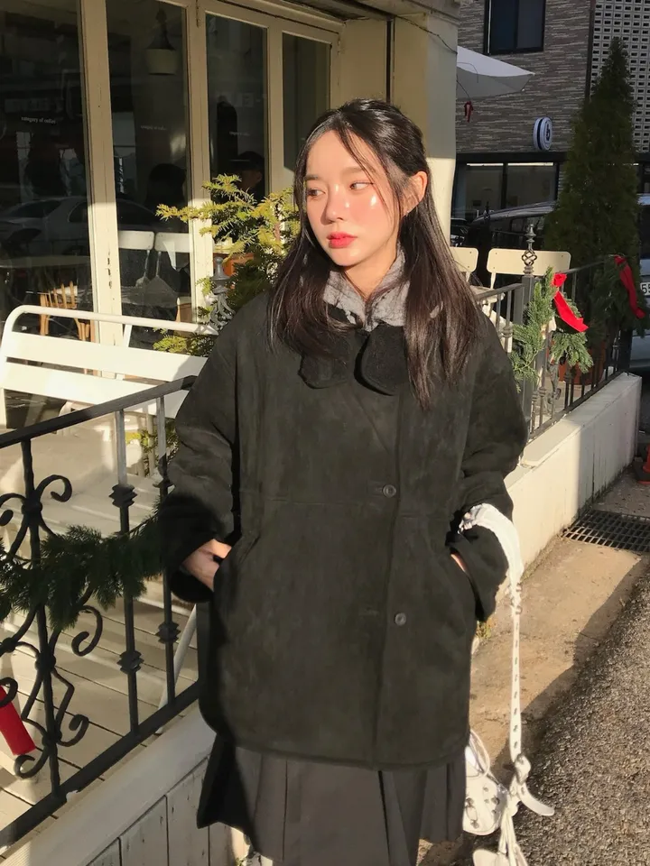 [하객룩💖] 스웨이드 무스탕 하프코트 (2c) 상세 이미지 11