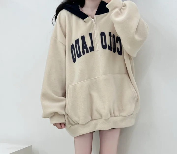 [포근포근/따뜻] 콜로라도 배색 후리스 집업 오버핏 후드 3color 상세 이미지 12