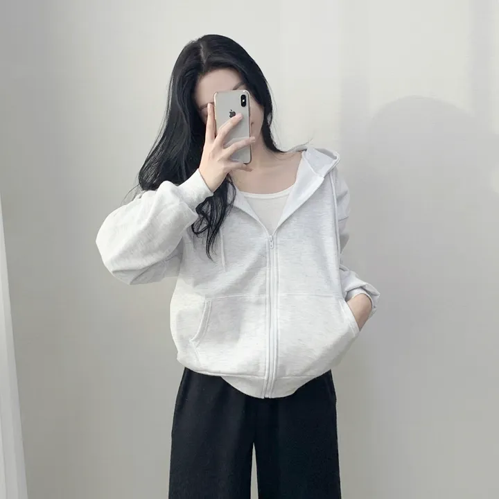 [일반&기모]🚛당일출고🚚활용도 높은 교복템 루즈핏 벨리후드 집업 - 3color 상세 이미지 40