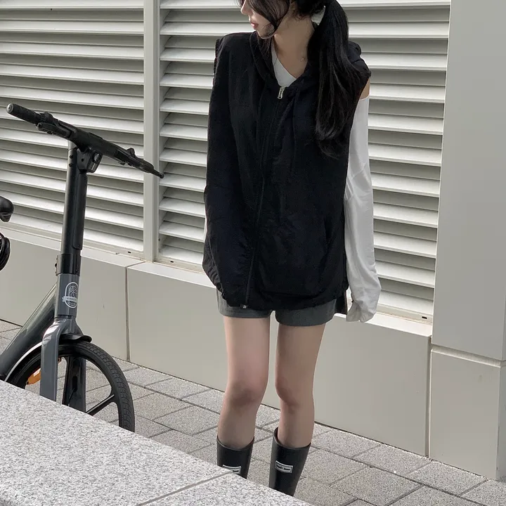 레코드 후드 나일론 조끼 : record hoodie Anorak vest - 4 color 상세 이미지 61
