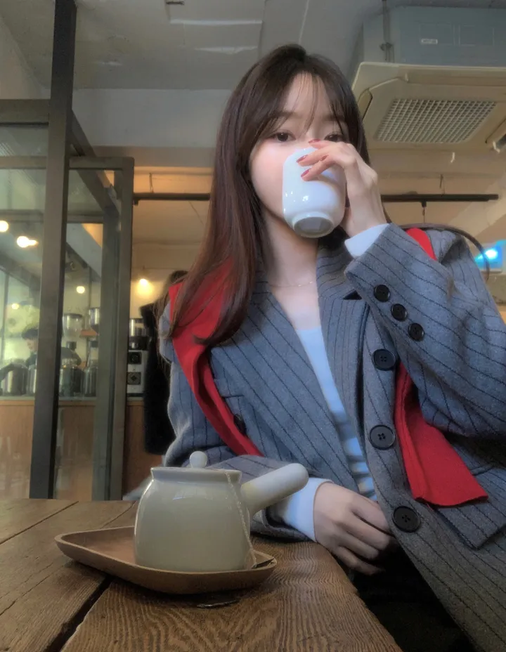 [브랜드퀄/안감누빔] 브랜드 퀄리티 누빔 그레이 스트라이프 롱코트 루즈핏코트 더블코트 겨울코트 스트라이프코트 상세 이미지 23