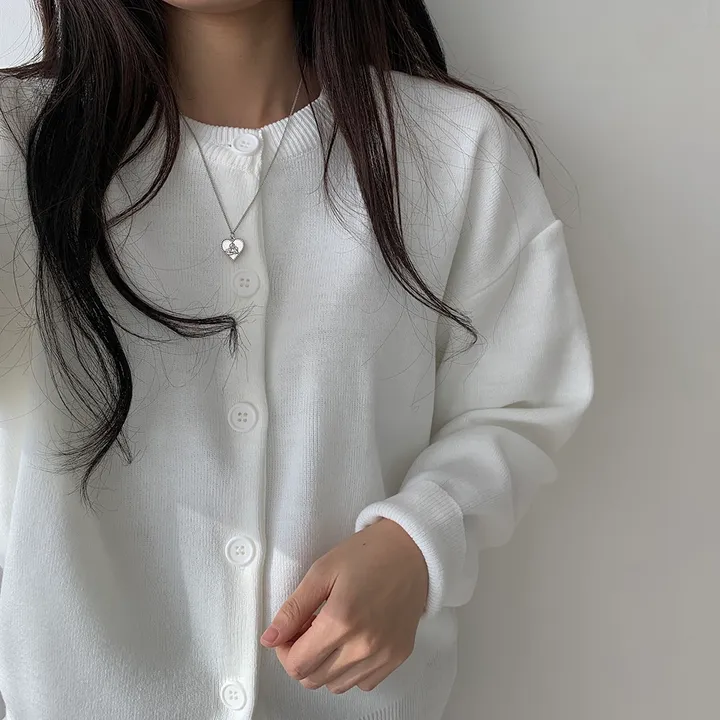 [ 데일리/무려~12컬러 ] 가을 겨울 포포 도톰 라운드 가디건 상세 이미지 37