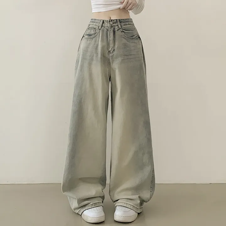 [색감깡패🖤] 사이드 핀턱 빈티지 워싱 하이웨스트 와이드 벌룬 데님팬츠 사계절 청바지 연청 진청 흑청 블랙 상세 이미지 12