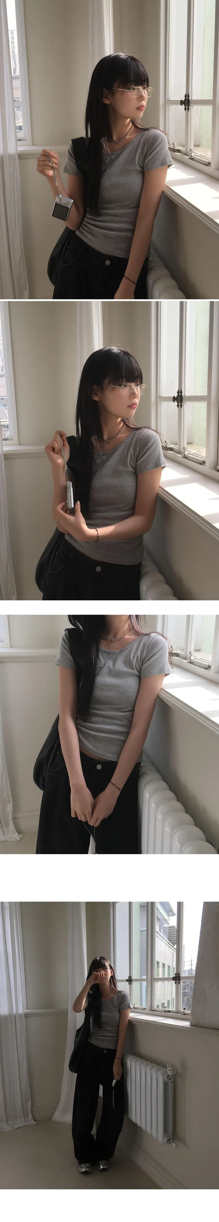 [리얼 데일리/여리슬림핏🖤] 바로 그 티셔츠! 데일리 라운드 반팔 티셔츠-10color 상세 이미지 6