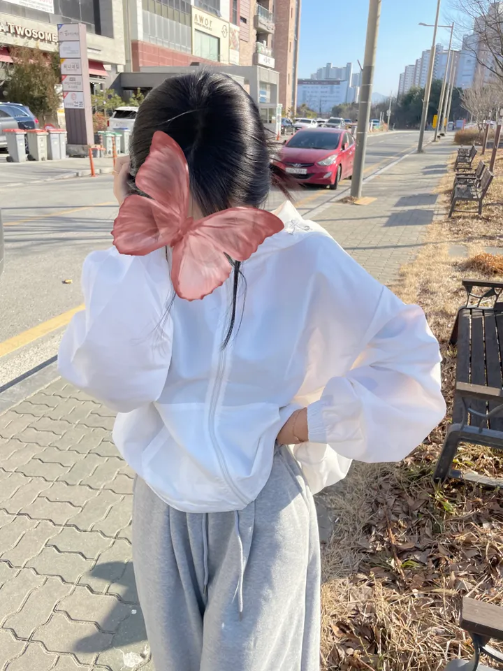 [new버전 크롭 박시핏] 허리 스트링 기본 데일리 간절기 바람막이 상세 이미지 8