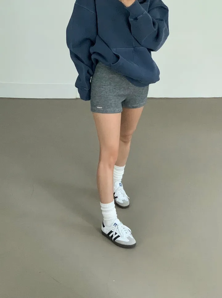 컬러추가[무조건소장/리니픽/3부레깅스/레깅스팬츠/캐주얼/가을신상/주말룩/데이트룩] 골지 마이크로 쇼츠 상세 이미지 13
