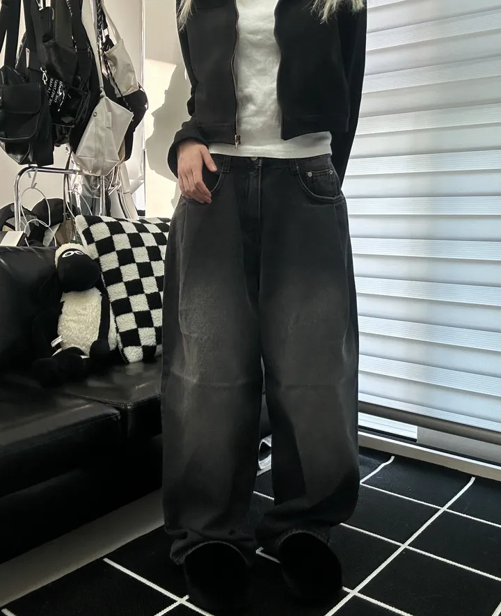 [🎀누적판매 1천장🎀]Allday washing pin-tuck wide denim 올데이 워싱 핀턱 와이드 데님 상세 이미지 31