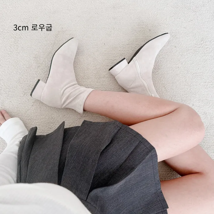 ♥재입고 ♥후기보장쫀쫀스판 스웨이드 트렌디 앵클 부츠 상세 이미지 23