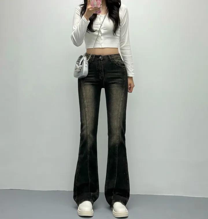 [인생부츠컷/숏&롱/~XL] 엘리 절개라인 하이웨스트 부츠컷 데님팬츠 롱팬츠 기장선택 빅사이즈까지 스판청바지 가을신상 (6Col) 상세 이미지 17
