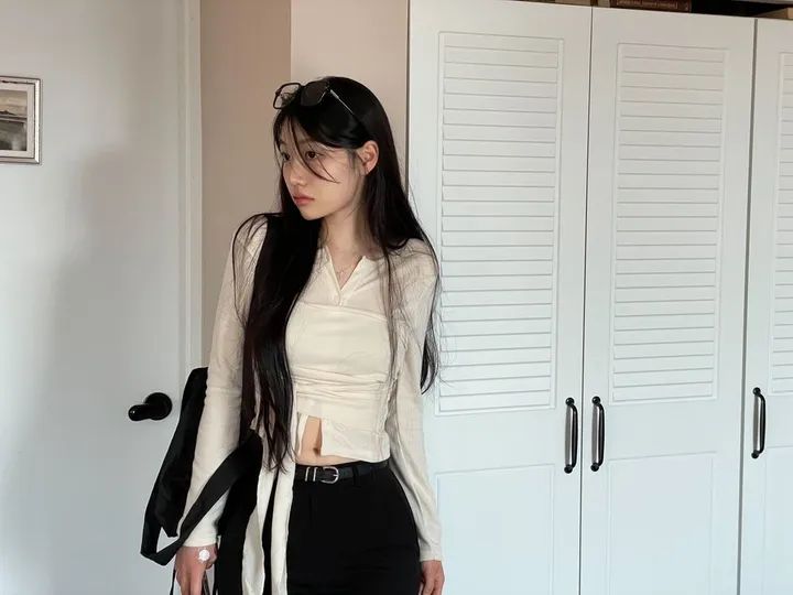 웨이드 무드 버튼 투웨이 물결 랩 가디건 2color 상세 이미지 24